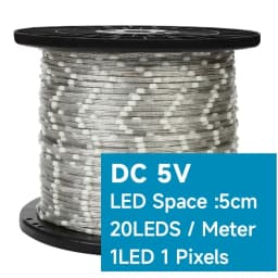 5V IP68 Wholesale Full Dream Color LED Strip String Fairy Lights WS2811 RGBIC Addressable Individually Decorate Christmas Tree