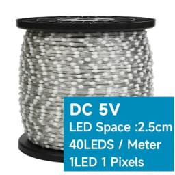 5V IP68 Wholesale Full Dream Color LED Strip String Fairy Lights WS2811 RGBIC Addressable Individually Decorate Christmas Tree