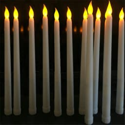 3/6/12 Pieces White Flameless Decorative Christmas Candles ,Smokeless LED Taper Candles With Yellow/Warm White Light