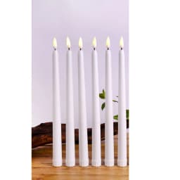 3/6/12 Pieces White Flameless Decorative Christmas Candles ,Smokeless LED Taper Candles With Yellow/Warm White Light
