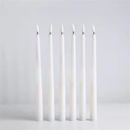 3/6/12 Pieces White Flameless Decorative Christmas Candles ,Smokeless LED Taper Candles With Yellow/Warm White Light