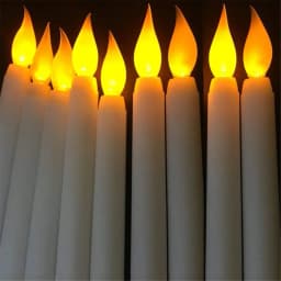 3/6/12 Pieces White Flameless Decorative Christmas Candles ,Smokeless LED Taper Candles With Yellow/Warm White Light