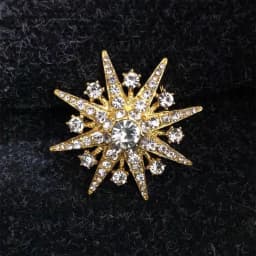 luxury Rhinestone Snowflake Brooches Women Eight Pointed Star Corsage Clothing Accessories Suit Pins Christmas Jewelry Lady Gift