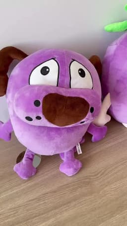 TreasuringU Purple Dog Plush Toys Cartoon Animals Fluffy Dolls Kawaii Dog Stuffes Toy Plushie Eggplant Dog Toy Christmas Gifts