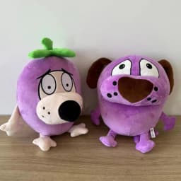 TreasuringU Purple Dog Plush Toys Cartoon Animals Fluffy Dolls Kawaii Dog Stuffes Toy Plushie Eggplant Dog Toy Christmas Gifts
