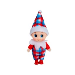 1/2PCS Christmas Twin Boy and Girl Doll Christmas Mini Accessories Christmas Decoration Couple Doll Pair Simulation Vinyl Doll