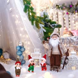 1/2PCS Christmas Twin Boy and Girl Doll Christmas Mini Accessories Christmas Decoration Couple Doll Pair Simulation Vinyl Doll