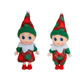 1/2PCS Christmas Twin Boy and Girl Doll Christmas Mini Accessories Christmas Decoration Couple Doll Pair Simulation Vinyl Doll
