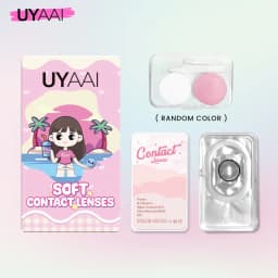 UYAAI【1*contacts Lenses+1*tweezers+1*lenses Case】Christmas Makeup Fashion New Year Red Happiness Blue Contacts Yearly Soft Fast