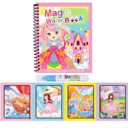NEW Children Animal Cartoon Painting Book Magic Water Book with Water Pen for Kids Birthday Christmas New Year Gift for Kids