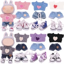 Doll Clothes 3 Pcs Set For labubu 17cm Plush Doll Accessories Girl's Toys Birthday And Christmas Gifts