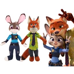 40-50Cm Zoo Character Nick Wilde Judy Hopps Cartoon Cute Toy Doll Model Birthday Christmas Gift for Friends