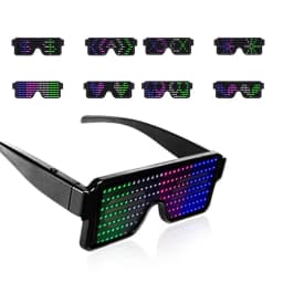 LED Glasses Light Up Dynamic Party Favor Glasses Festival Christmas USB Rechargeable LED Rave Glowing Flashing Glasses