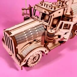 Wooden Oil Tanker Truck Puzzle DIY Wooden 3D Truck Assembly Educational Birthday Gift Christmas Gift