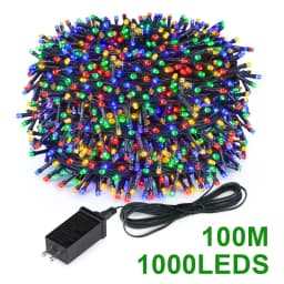 2026 New Year Decoration LED Christmas Light White/Warm/RGB Waterproof Fairy String Lights for Curtain Wedding Party Lighting