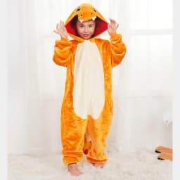Kids Kigurumi Fire Dragon Cartoon Onesies Children Animal Pajamas Jumpsuit Halloween Christmas Girls Boys Anime Cosplay Costumes