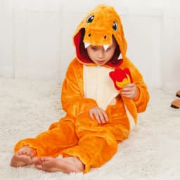 Kids Kigurumi Fire Dragon Cartoon Onesies Children Animal Pajamas Jumpsuit Halloween Christmas Girls Boys Anime Cosplay Costumes