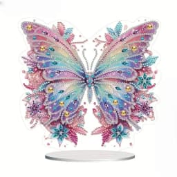 1 DIY Crystal Diamond Painting Decorative Item with Butterfly and Hummingbird Patterns Made of Acrylic Material for Christmas