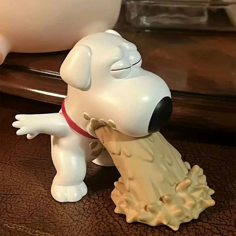 New Pvc Youtooz Family Guy Puking Brian Stewie Griffin Action Figure Model Ornaments Decorate Doll Toys Christmas Toy Gifts
