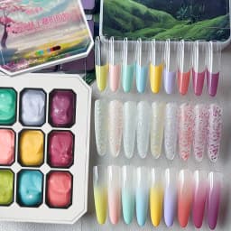 1pc 9-Color New Popular Patting Gel Gradient Dream Texture Soak Off UV&LED Gel Nail Polish Art Creation Salon Christmas DIY Ins