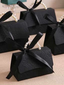 10-Pack of Stylish Embossed Gift Boxes, Available in Various Colors, with Satin Ribbon and Faux Pearl Handles, Embossed Floral Candy Boxes, Suitable for Various Occasions Mother's Day, Father's Day, Graduation Season, Wedding, Halloween, Christmas, Birthday Mini Packaging Bags