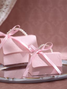10-Pack of Stylish Embossed Gift Boxes, Available in Various Colors, with Satin Ribbon and Faux Pearl Handles, Embossed Floral Candy Boxes, Suitable for Various Occasions Mother's Day, Father's Day, Graduation Season, Wedding, Halloween, Christmas, Birthday Mini Packaging Bags