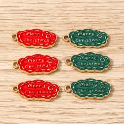 Tusember 10pcs Enamel Christmas Gingerbread House Charms for Christmas Necklaces Earrings Bracelets Pendant Craft