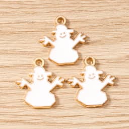 Tusember 10pcs Enamel Christmas Gingerbread House Charms for Christmas Necklaces Earrings Bracelets Pendant Craft