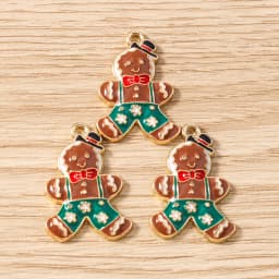 Tusember 10pcs Enamel Christmas Gingerbread House Charms for Christmas Necklaces Earrings Bracelets Pendant Craft