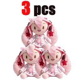 2026 Cartoon Hatsune Miku Plush Doll Toy Anime sakura Miku snow Miku Character Kawaii Sitting posture Fufu Kids Christmas Gift