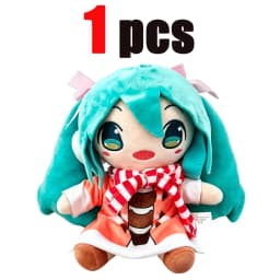 2026 Cartoon Hatsune Miku Plush Doll Toy Anime sakura Miku snow Miku Character Kawaii Sitting posture Fufu Kids Christmas Gift
