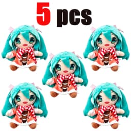 2026 Cartoon Hatsune Miku Plush Doll Toy Anime sakura Miku snow Miku Character Kawaii Sitting posture Fufu Kids Christmas Gift