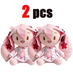 2026 Cartoon Hatsune Miku Plush Doll Toy Anime sakura Miku snow Miku Character Kawaii Sitting posture Fufu Kids Christmas Gift