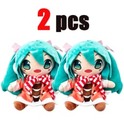 2026 Cartoon Hatsune Miku Plush Doll Toy Anime sakura Miku snow Miku Character Kawaii Sitting posture Fufu Kids Christmas Gift