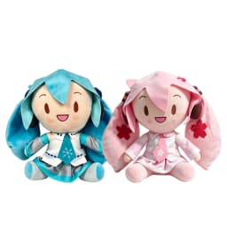 2026 Cartoon Hatsune Miku Plush Doll Toy Anime sakura Miku snow Miku Character Kawaii Sitting posture Fufu Kids Christmas Gift