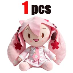 2026 Cartoon Hatsune Miku Plush Doll Toy Anime sakura Miku snow Miku Character Kawaii Sitting posture Fufu Kids Christmas Gift