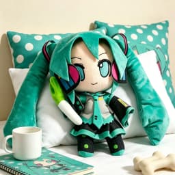 2026 Cartoon Hatsune Miku Plush Doll Toy Anime sakura Miku snow Miku Character Kawaii Sitting posture Fufu Kids Christmas Gift