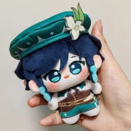 New Genshin Impact Venti Cosplay 10CM Anime Plush Stuffed Body Backpack Ornaments Pendant Christmas Gifts