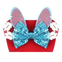 NEW Mouse Ears Baby Headbands For Girls Princess Cosplay Sequin 5"Bow Headwrap Baby Turban Christmas Party DIY Hair Accessory