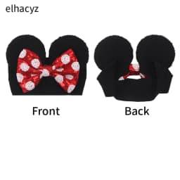 NEW Mouse Ears Baby Headbands For Girls Princess Cosplay Sequin 5"Bow Headwrap Baby Turban Christmas Party DIY Hair Accessory