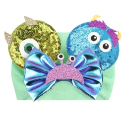 NEW Mouse Ears Baby Headbands For Girls Princess Cosplay Sequin 5"Bow Headwrap Baby Turban Christmas Party DIY Hair Accessory