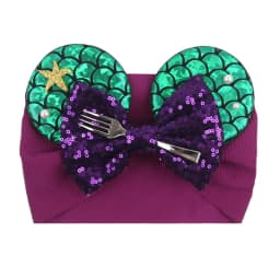 NEW Mouse Ears Baby Headbands For Girls Princess Cosplay Sequin 5"Bow Headwrap Baby Turban Christmas Party DIY Hair Accessory