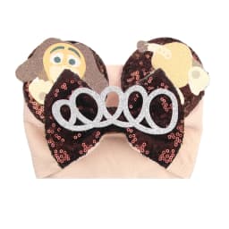 NEW Mouse Ears Baby Headbands For Girls Princess Cosplay Sequin 5"Bow Headwrap Baby Turban Christmas Party DIY Hair Accessory