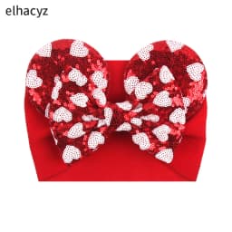 NEW Mouse Ears Baby Headbands For Girls Princess Cosplay Sequin 5"Bow Headwrap Baby Turban Christmas Party DIY Hair Accessory