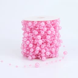 10M 3-8mm Beads Garland Pearl Strands Fish Chain Ribbon for Christmas Tree Wreath Gift Wrapping Decoration