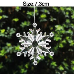 5pcs Christmas Home Decorations Crystal Acrylic Ornaments Snowflake Elk Xmas Tree Hanging Pendants Navidad 2026 New Year Gift