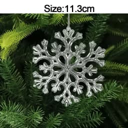 5pcs Christmas Home Decorations Crystal Acrylic Ornaments Snowflake Elk Xmas Tree Hanging Pendants Navidad 2026 New Year Gift