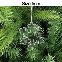 5pcs Christmas Home Decorations Crystal Acrylic Ornaments Snowflake Elk Xmas Tree Hanging Pendants Navidad 2026 New Year Gift