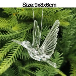 5pcs Christmas Home Decorations Crystal Acrylic Ornaments Snowflake Elk Xmas Tree Hanging Pendants Navidad 2026 New Year Gift
