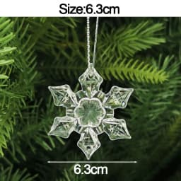 5pcs Christmas Home Decorations Crystal Acrylic Ornaments Snowflake Elk Xmas Tree Hanging Pendants Navidad 2026 New Year Gift
